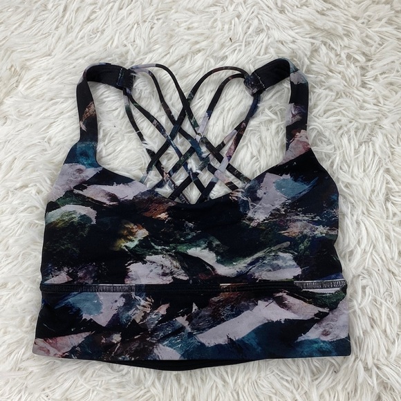 Lululemon Free to Be Bra *Wild Long Line Glacier Camo Starlight Multi - Picture 1 of 4